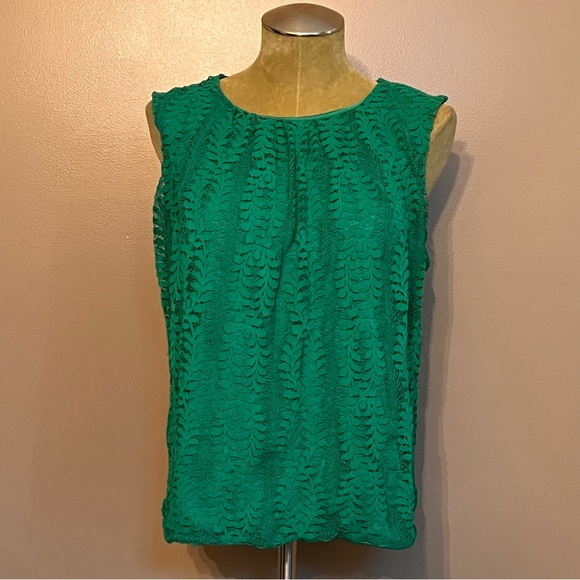 Liz Claiborne Career Sleeveless Lace Blouse - Picture 1 of 5